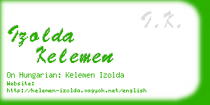 izolda kelemen business card